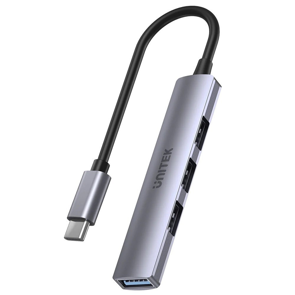 Unitek H1208B USB-C Hub met 3x USB-A 2.0 en 1x USB-A 3.0