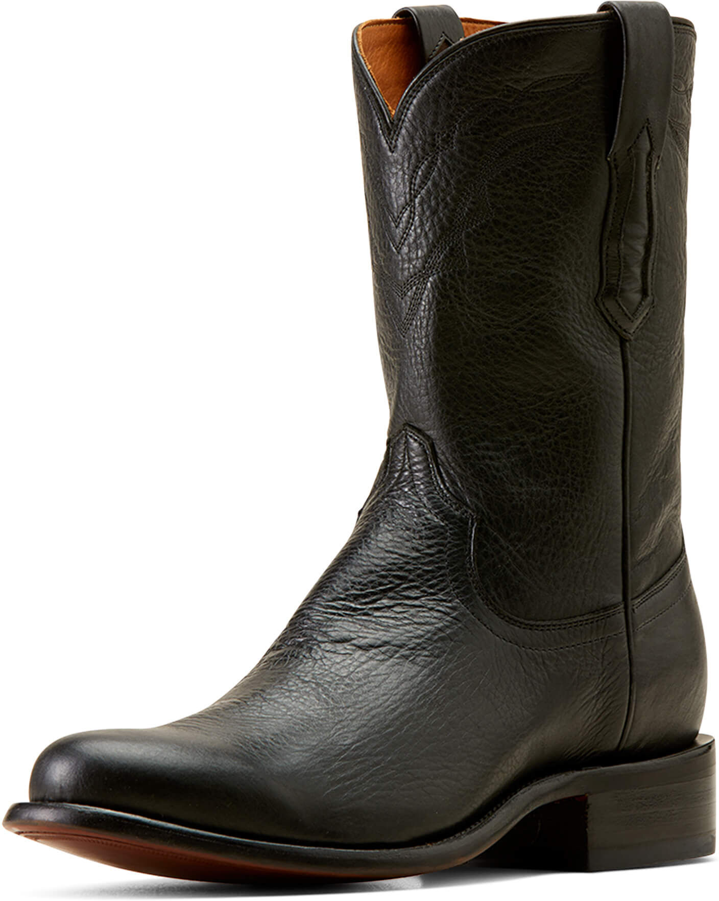 Men's Bench Made Clanton Cowboy Boots in Cool Black Bison Leather, Size: 10 D / Medium by Ariat
