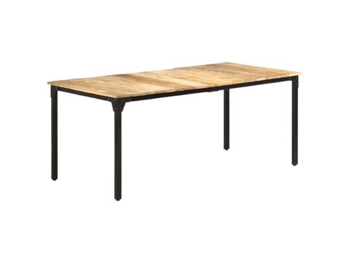 TEKGHUT Esstisch 180x90x76 cm aus Rauem Mangoholz mit Pulverbeschichteten Tropisches Hartholz, belastbar, verschleißfest, individuelle Maserung, stabiler Küchentisch