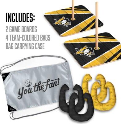 Skip's Garage Pittsburgh Penguins NHL Horseshoe Bag Toss Game