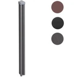 WPC-Pfosten Sarthe-WPC-Zaun, Pfeiler Pfahl, Stecksystem ~ 240cm, grau