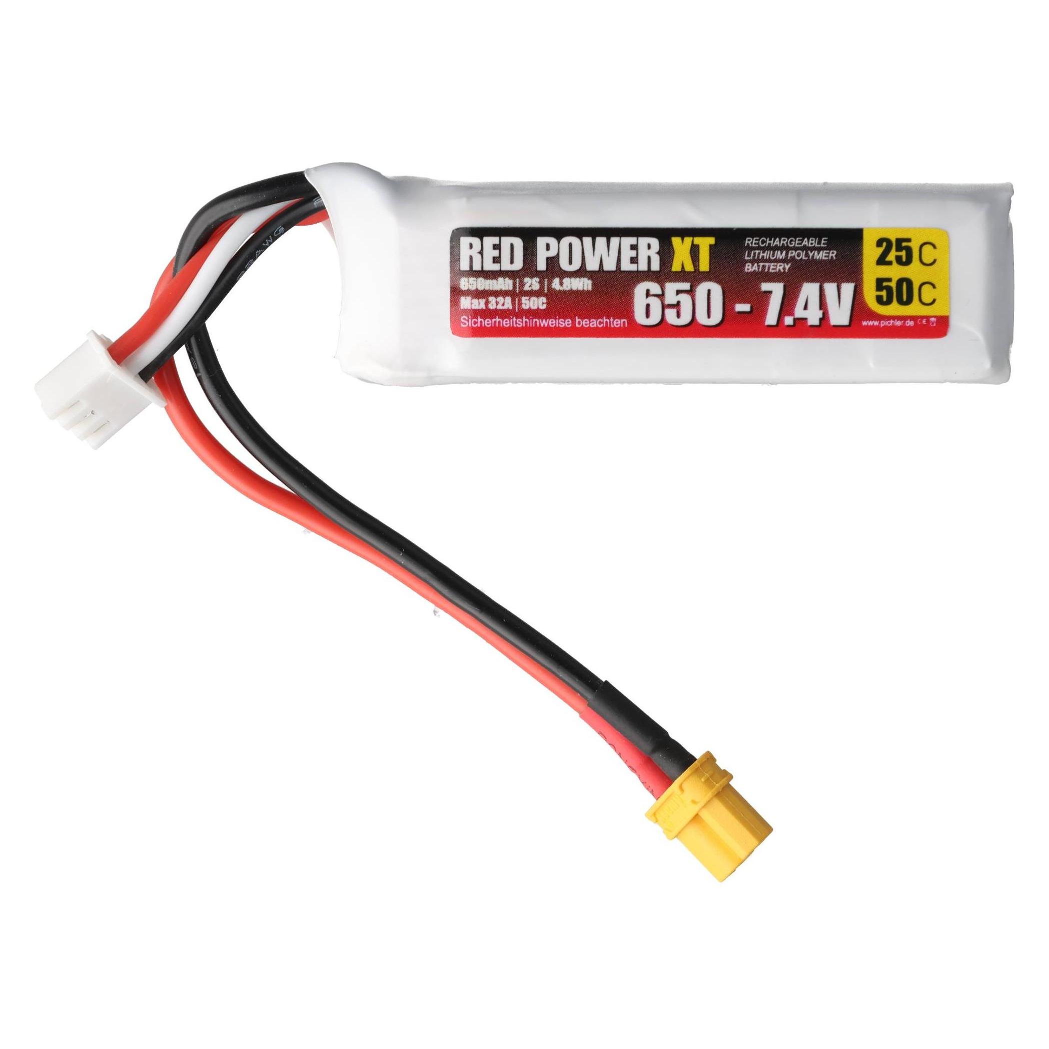 Red Power Modellbau-Akkupack (LiPo) 7.4 V 650 mAh 25 C Softcase XT30 (650 mAh, 7.40 V) (15404)