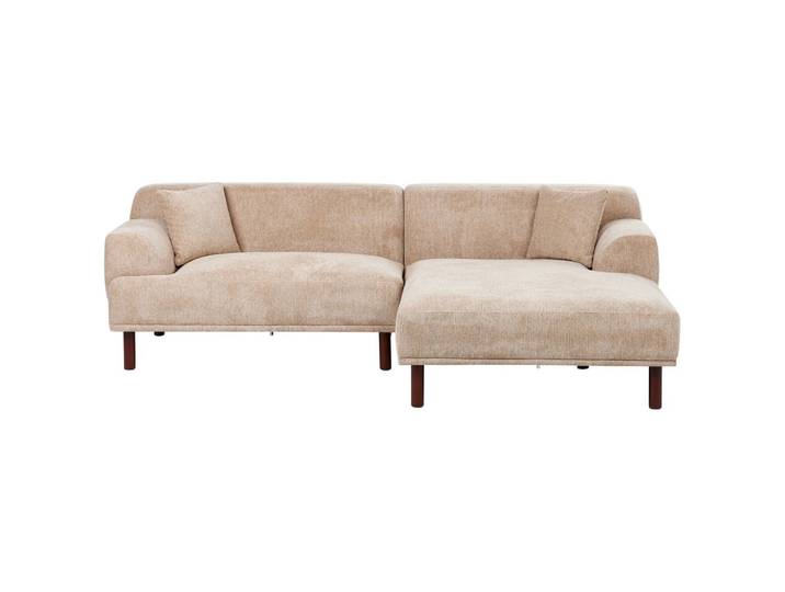 ECKSOFA 3-Sitzer Stoff Beige linksseitig Holt