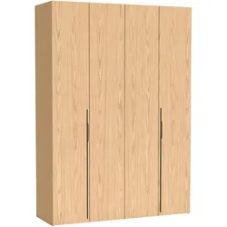 FALTTÜRENSCHRANK Omodeo 170 cm breit in Bookmatch-Eiche – mit WingLine-Falttüren