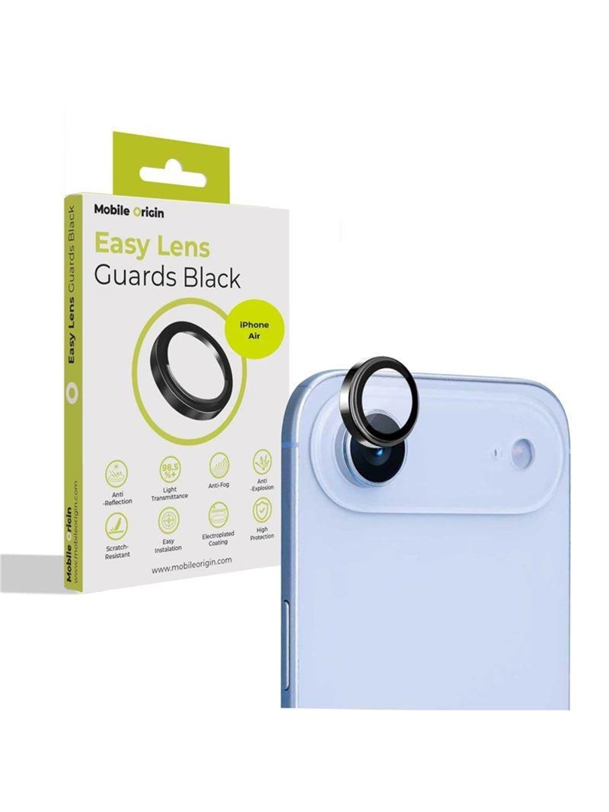 Mobile Origin Easy Lens Guards - black - iPhone Air