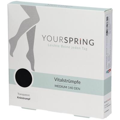 Yourspring medium transparent 140den AD 38/39 schw 2 St Strümpfe