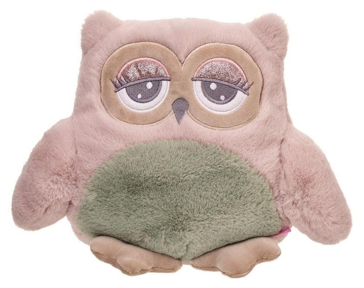 Beppe Eule knuffel roze-mint 23 cm