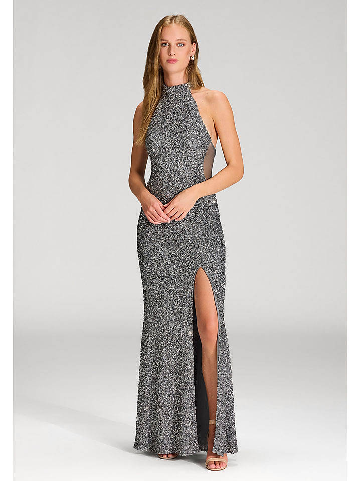 HEY KYLA Paillettenkleid in Silber - 36