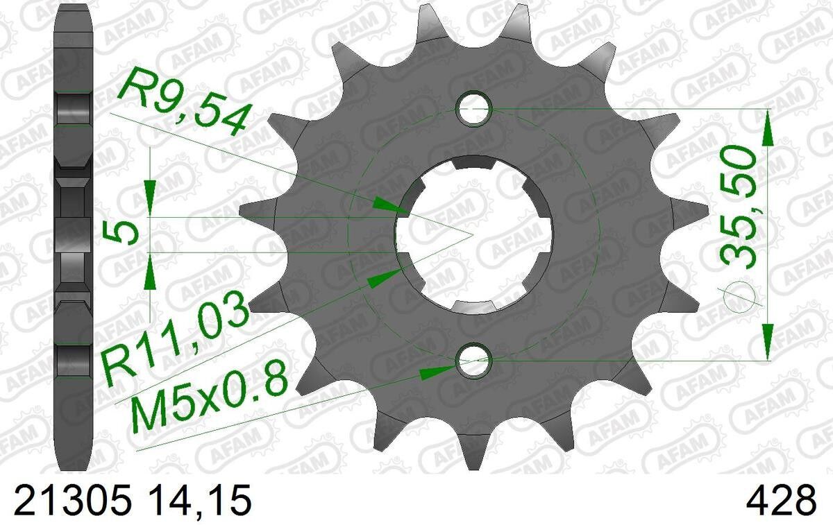 AFAM 21305-14 Chain Pinion
