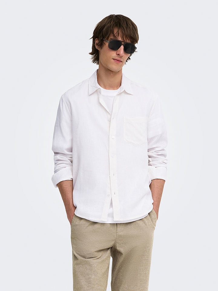 ONLY & SONS Hemd "Onslaurence" in Weiß - XXL