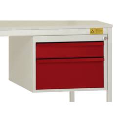 Manuflex LD4702.3003 ESD ESD-Gehäuse-Unterbau, Nutzhöhe 300 mm mit 2 Schubfächern
