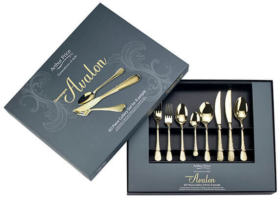 Arthur Price Champagne Avalon 60 Piece Cutlery Box Set