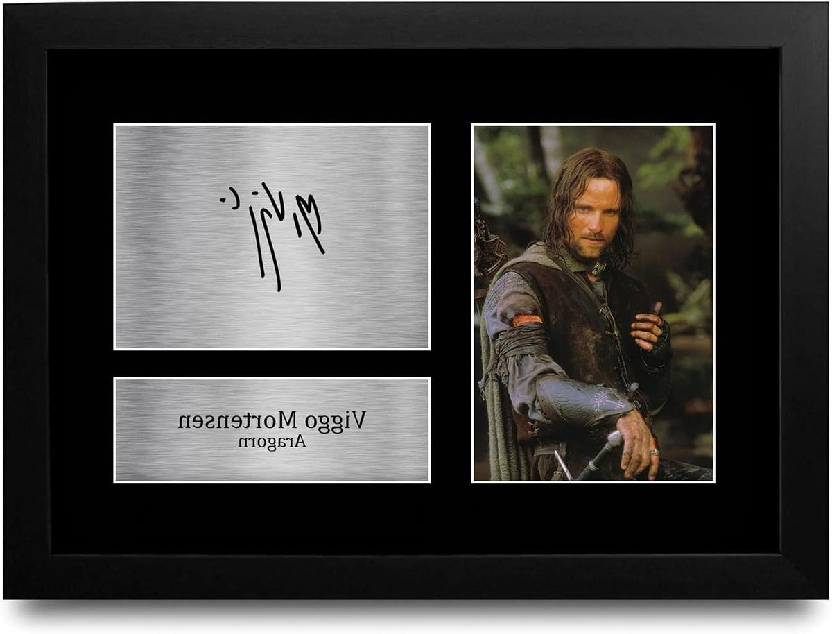 Lord of the Rings Aragorn Viggo Mortensen Poster met Gedrukte Handtekening Replica