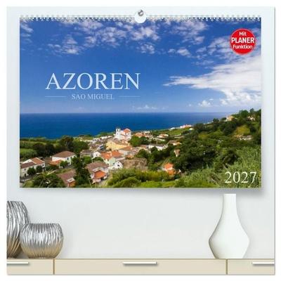Azoren - São Miguel (hochwertiger Premium Wandkalender 2027 DIN A2 quer), Kunstdruck in Hochglanz