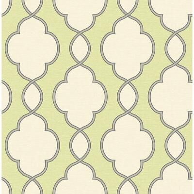 A-Street Prints Structure Green Chain Link Wallpaper