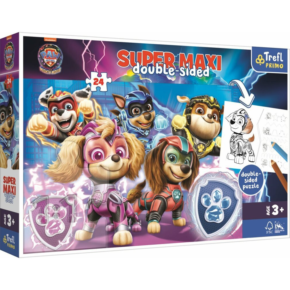 Trefl Primo Super Maxi Puzzel Paw Patrol Film 2 De Krachtige Familie 24 stukjes