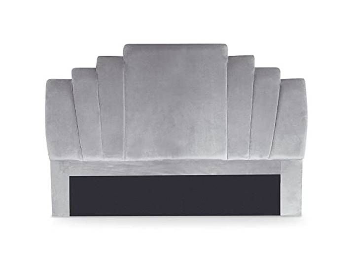 Menzzo Arena Kopfteil Bett 180 cm, Samtbezug Silber