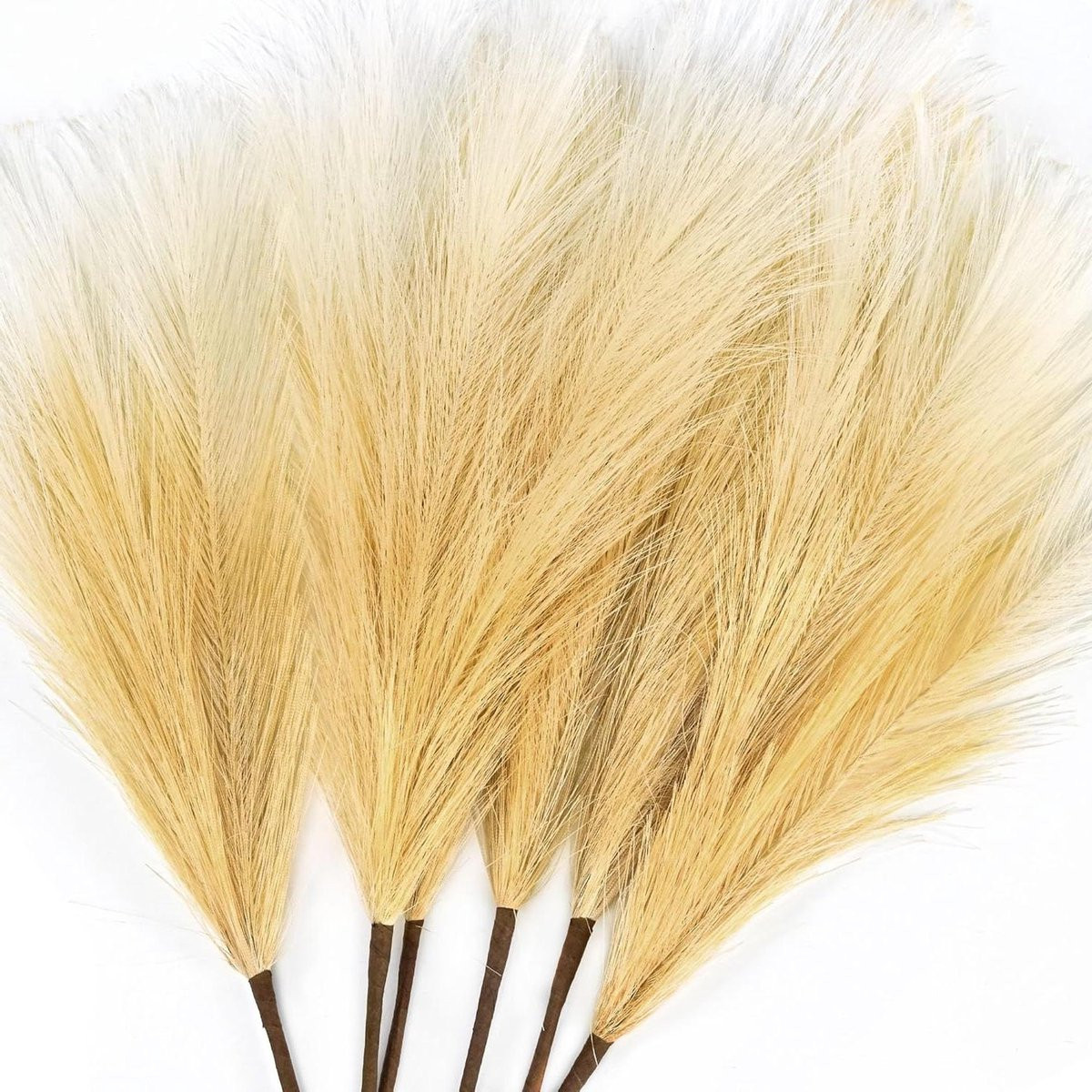Kunst Pampasgras Beige - Boho Decoratie Pluimen - 45 cm