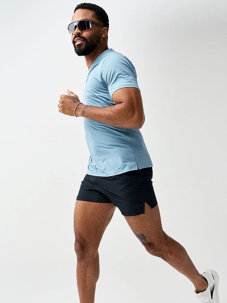 BROOKS Herren Laufshirt Dash Cooling hellblau   S M