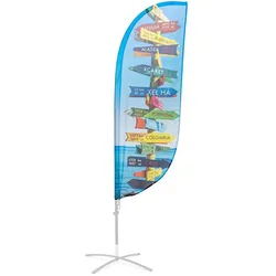 Beachflag Glasfaser PaddleForm Large Druck Öko