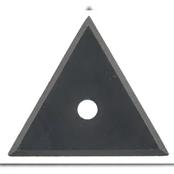 Ersatzklinge Dreikant Zugschaber - Robuste Spachtelklinge 65mm - Effizient Farben entfernen - Grau, 1 Stück