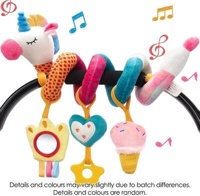 Tiny Tots Teens Trends Baby Colorful Unicorn Caterpillar Animal Bed, Package Bed Hanging Baby Comfortable Toy, Safety Seat Comfortable Toy unicorn