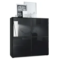 HIGHBOARD Cuba Türen in Schwarz Hochglanz