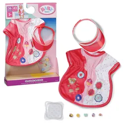 BABY born Strand-Outfit mit Tunika & Sonnenvisier für 36 & 43 cm Puppen