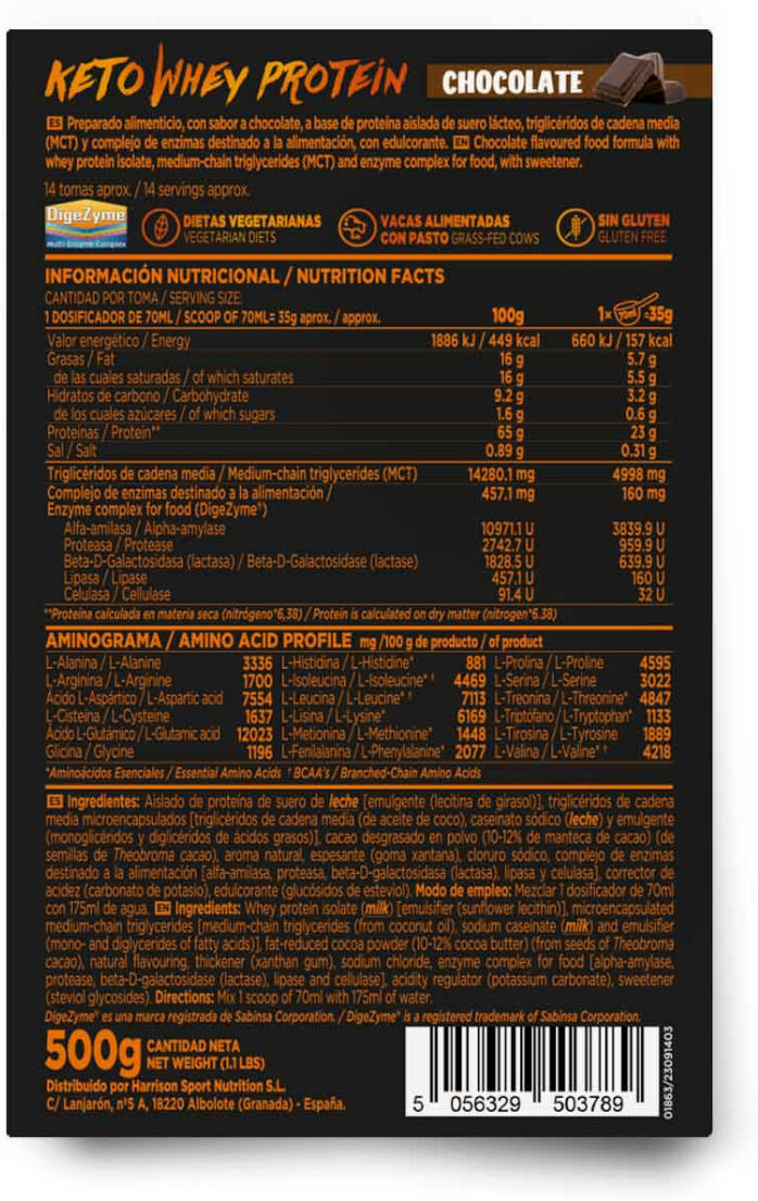HSN Keto whey protein 500g chocolate - Proteínas Aisladas de Suero - Polvo - 14  Servicios
