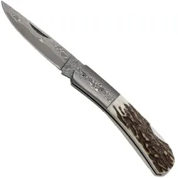 Haller, Mehrzweckmesser, Damast-Taschenmesser Hirschhorn 42971 (7 cm)