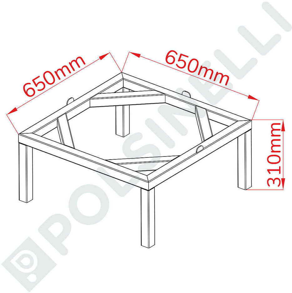 Polsinelli Support pour pot 150/200 L