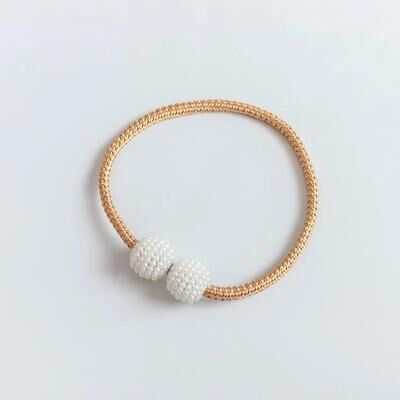 Uplift Treasures Pearl Magnetic Curtain Tieback Clip beige