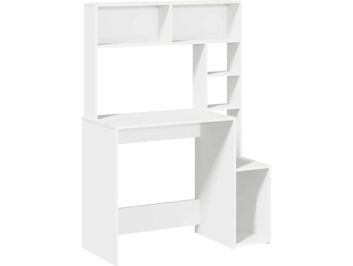vidaXL Schreibtisch mit Regal Weiß 100x45x140 cm Holzwerkstoff