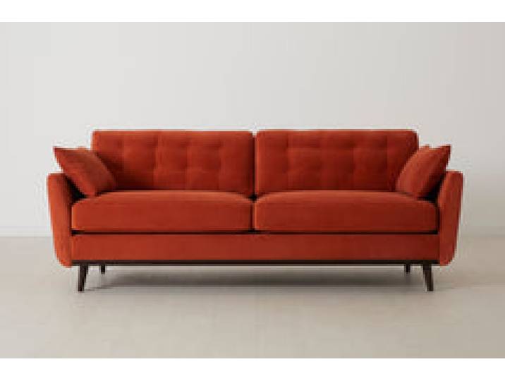 Dreisitzer-Sofa Model 10, Paprikarot