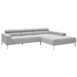 Sormani Ecksofa Bozen Move Stoff Silber