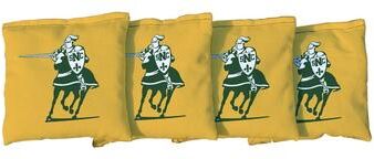 Skip's Garage St. Norbert Green Knights Yellow Cornhole Bags