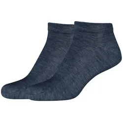 2er Pack camano Soft Bamboo Sneakersocken 5500 - denim melange 39-42