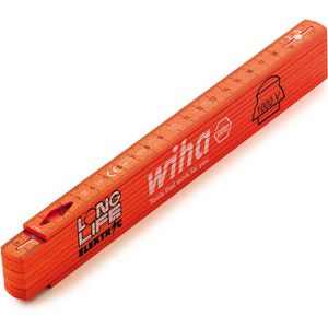 Wiha Zollstock 42068, Longlife electric, Kunststoff, 2m, Elektriker-Gliedermaßstab, orange