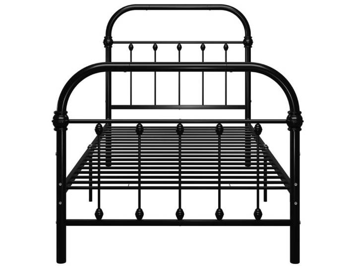 (En Promotion)Lit 1 PERSONNE 100x200cm Cadre de lit Contemporain sans matelas noir métal 100x200cm L397378