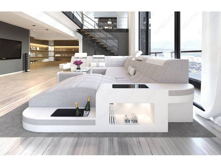 Wohnlandschaft Wave XXL U-Form in Stoff