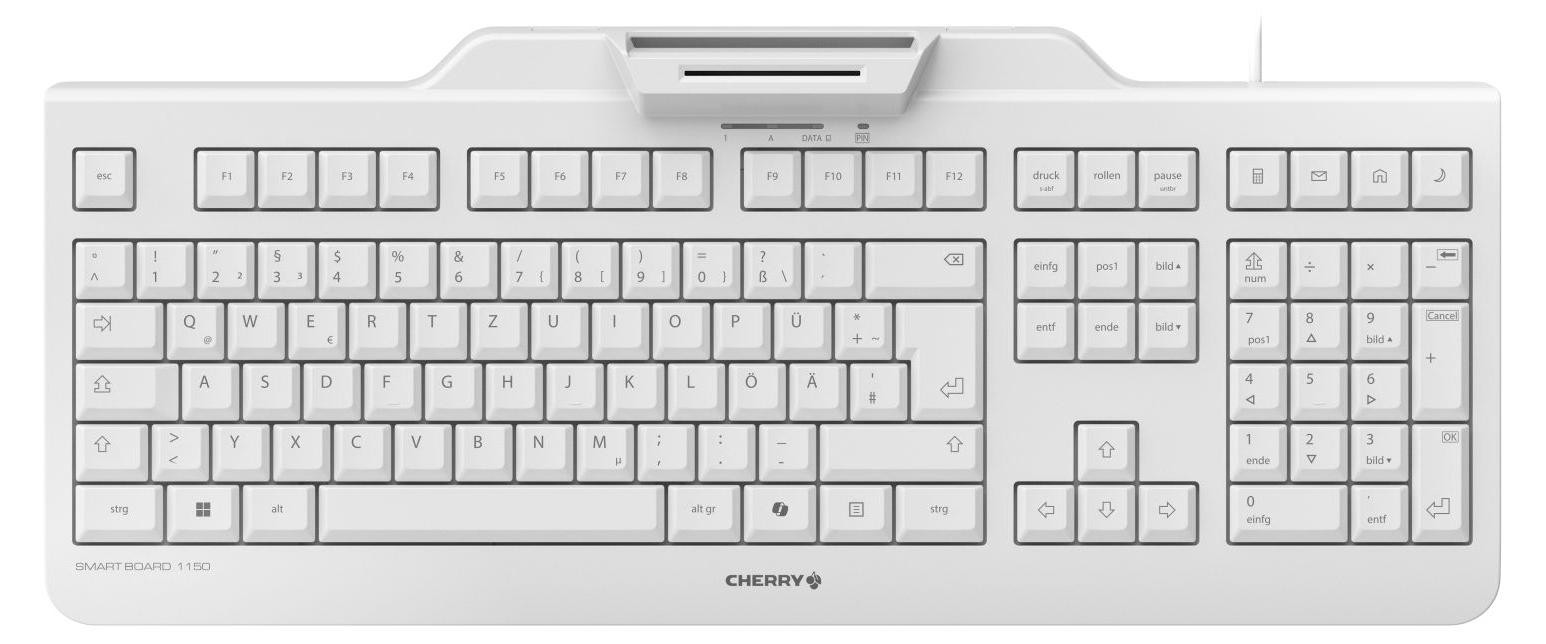 CHERRY Smart Board 1150 Volledige grootte Bekabeld USB QWERTZ Lichtgrijs