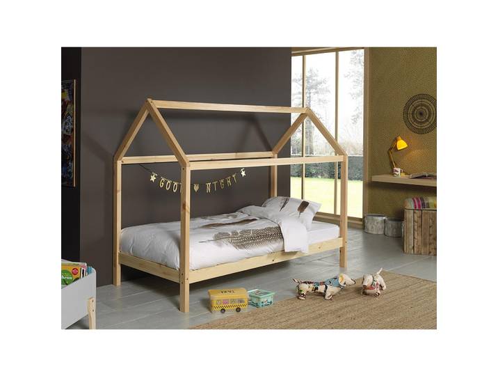 Vipack Hausbett, Kiefer, Holz, Kiefer, 90x200 cm, Kinderzimmer & Jugendzimmer, Kindermöbel, Kinderbetten, Hausbetten