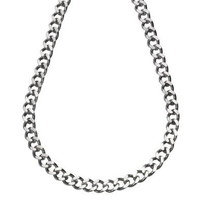 Collierkettchen VIVANCE "Edelstahl Panzer mit 10mm Breite", weiß, Halsketten, Damen, 55cm, Edelstahl, L: 55 B: 10mm, glänzend, matt, B:10mm