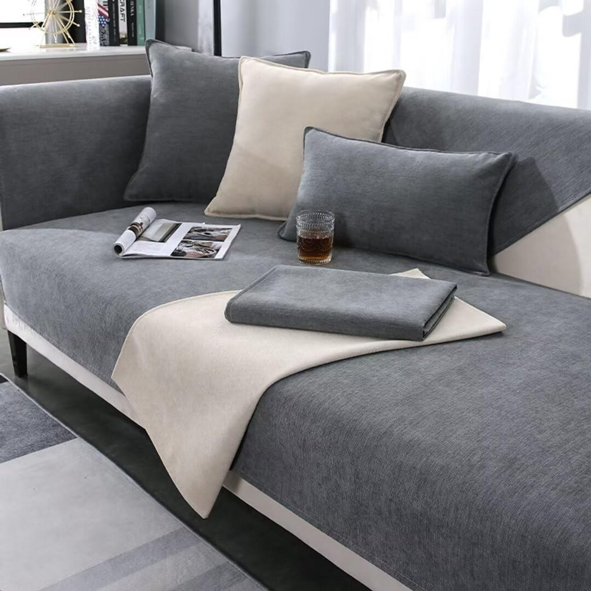 Luxe Chenille Bankovertrek - Beschermhoes voor Bank en Sofa