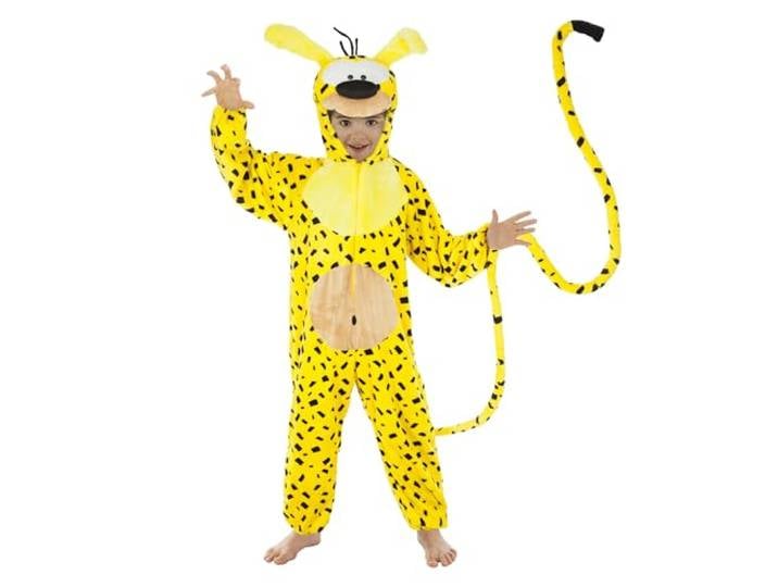 Chaks - Marsupilami-kostuum, gele jumpsuit voor kinderen