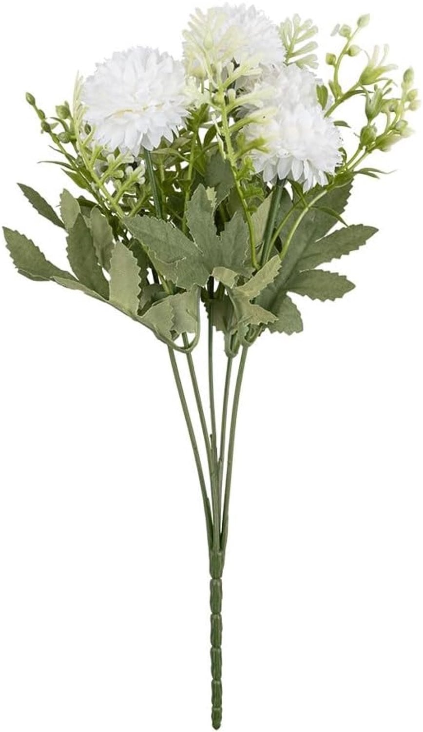 Kunstbloemen Dahlia Wit - 5 Stuks - Decoratieve Bosjes