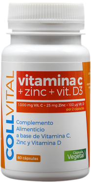 Collvital Vitamin C+Zinc+D3 60 Capsules