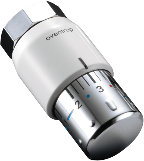 Oventrop Thermostatkopf Uni SH 1012065 weiß/chrom, M 30x1,5, 7-28 Grad