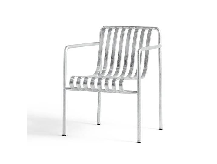 HAY Chaise Palissade Dining avec accoudoirs hot galvanized