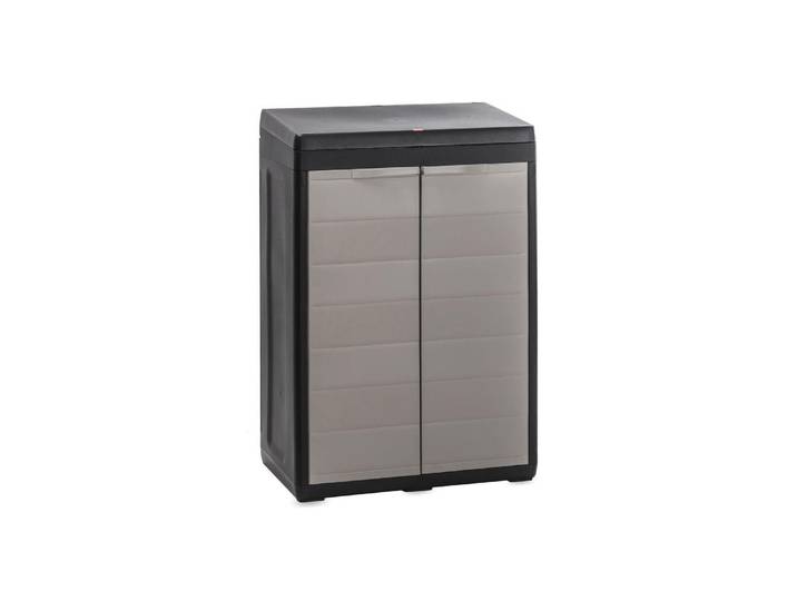 Mehrzweckschrank Toomax Elegance S , grau, B:65cm H:95cm T:38cm, Polypropylen, Schränke, Mehrzweckschrank